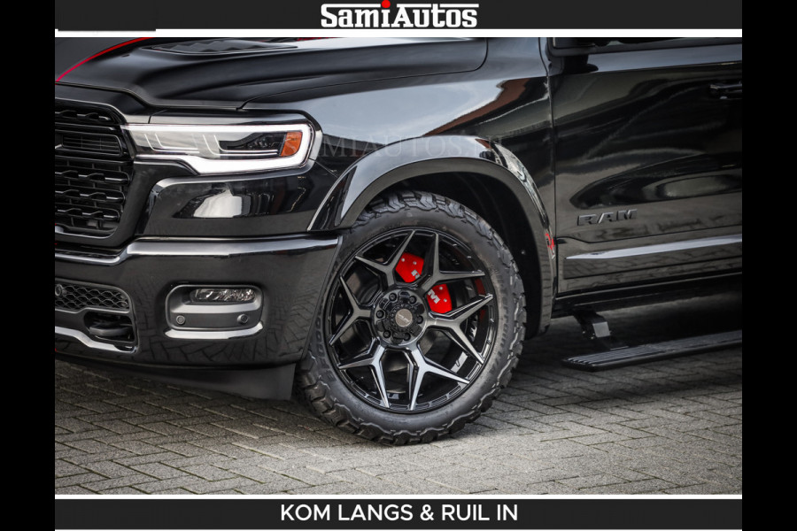 Dodge Ram LIMITED 2026 5.7 V8 HEMI | MAXIMAAL UITGERUST | NETTO PRIJS EXCL BPM / BTW | DUBBELE CABINE | 5 PERSOONS | DC | Allernieuwste Limited uitvoering – volledig uitgerust met alle opties, inclusief MWK en normale laadbak.