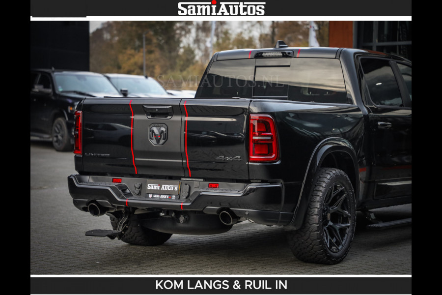 Dodge Ram LIMITED 2026 5.7 V8 HEMI | MAXIMAAL UITGERUST | NETTO PRIJS EXCL BPM / BTW | DUBBELE CABINE | 5 PERSOONS | DC | Allernieuwste Limited uitvoering – volledig uitgerust met alle opties, inclusief MWK en normale laadbak.