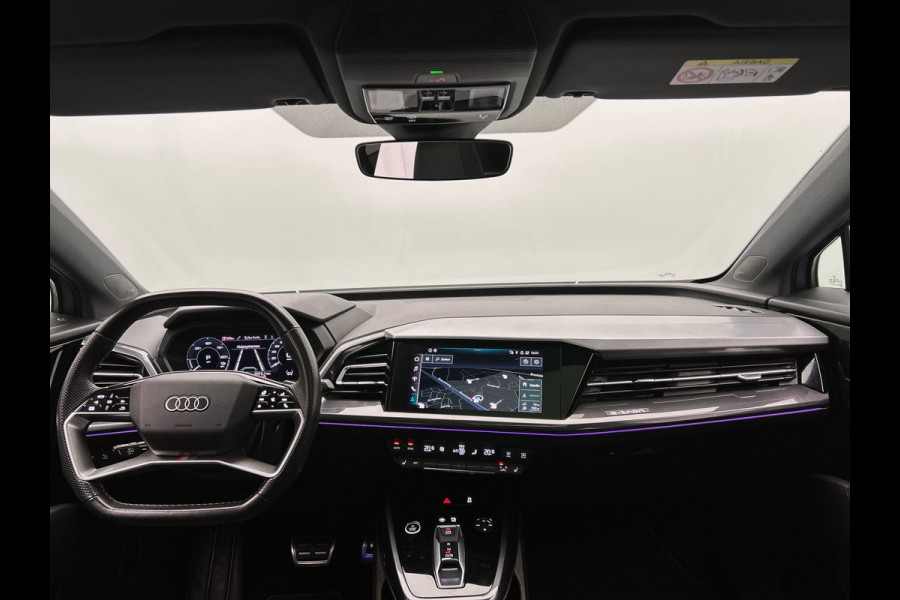 Audi Q4 e-tron 40 77 kWH I S-Line / interieur | Pano/dak I Zwart/optiek I Sonos I Adapt.cruise/control I Stoel/ Stuurverw I Camera