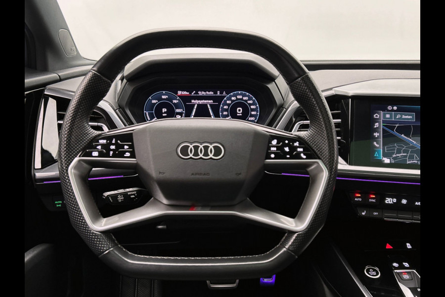 Audi Q4 e-tron 40 77 kWH I S-Line / interieur | Pano/dak I Zwart/optiek I Sonos I Adapt.cruise/control I Stoel/ Stuurverw I Camera