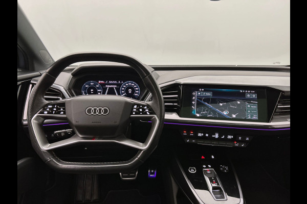 Audi Q4 e-tron 40 77 kWH I S-Line / interieur | Pano/dak I Zwart/optiek I Sonos I Adapt.cruise/control I Stoel/ Stuurverw I Camera