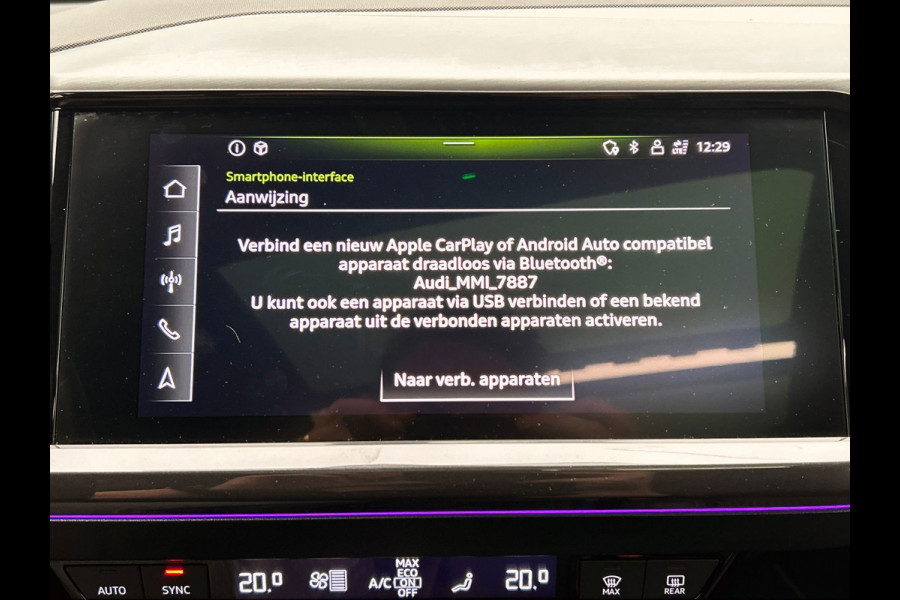 Audi Q4 e-tron 40 77 kWH I S-Line / interieur | Pano/dak I Zwart/optiek I Sonos I Adapt.cruise/control I Stoel/ Stuurverw I Camera