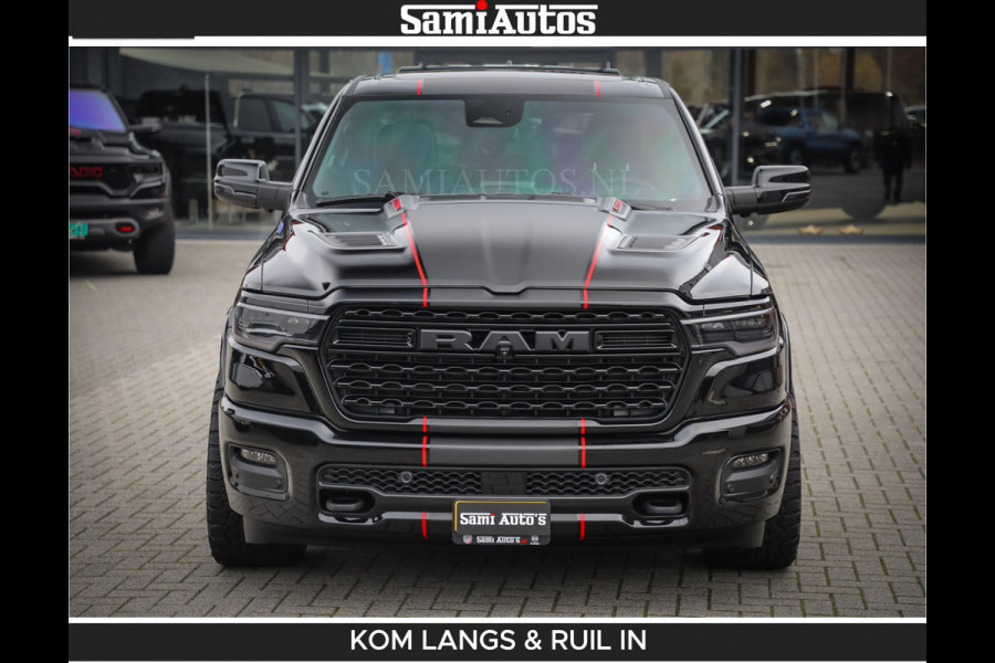 Dodge Ram Limited 540 PK | De Meest Luxe en Volle Pick-Up in zijn Klasse | Massage + Full Option | Comfortabele Dubbele Cabine met Royale 5 Zitplaatsen | BPM vrij | Nu Leverbaar uit Voorraad | Voorraad Nr 2334 - 5409 | De specialist in Amerikaanse pick‑ups in Nederland en Europa.