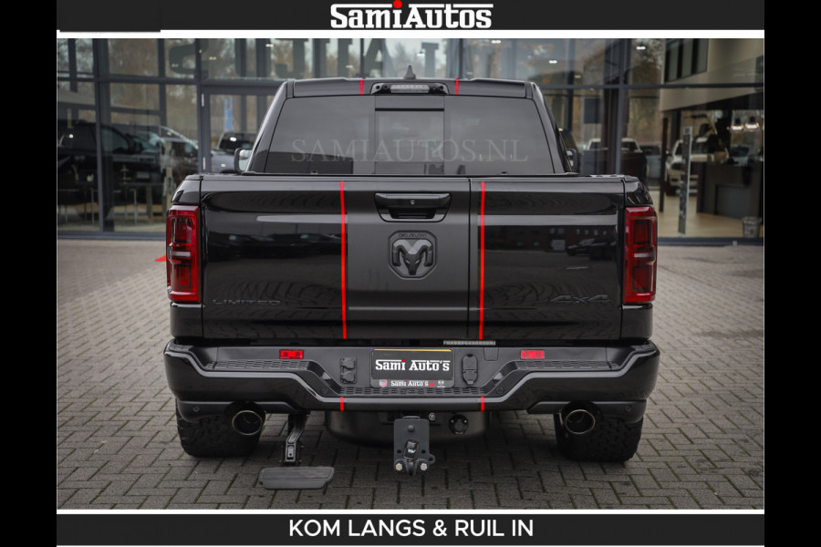 Dodge Ram Limited 540 PK | De Meest Luxe en Volle Pick-Up in zijn Klasse | Massage + Full Option | Comfortabele Dubbele Cabine met Royale 5 Zitplaatsen | BPM vrij | Nu Leverbaar uit Voorraad | Voorraad Nr 2334 - 5409 | De specialist in Amerikaanse pick‑ups in Nederland en Europa.