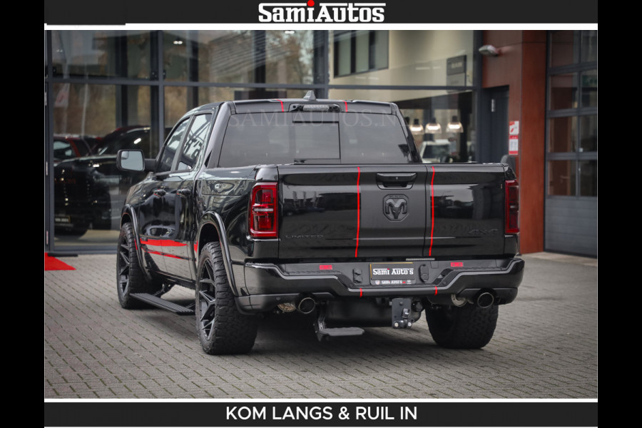 Dodge Ram Limited 540 PK | De Meest Luxe en Volle Pick-Up in zijn Klasse | Massage + Full Option | Comfortabele Dubbele Cabine met Royale 5 Zitplaatsen | BPM vrij | Nu Leverbaar uit Voorraad | Voorraad Nr 2334 - 5409 | De specialist in Amerikaanse pick‑ups in Nederland en Europa.