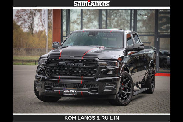 Dodge Ram Limited 540 PK | De Meest Luxe en Volle Pick-Up in zijn Klasse | Massage + Full Option | Comfortabele Dubbele Cabine met Royale 5 Zitplaatsen | BPM vrij | Nu Leverbaar uit Voorraad | Voorraad Nr 2334 - 5409 | De specialist in Amerikaanse pick‑ups in Nederland en Europa.