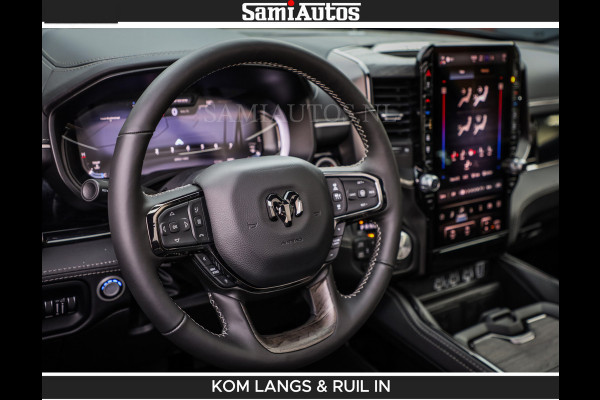 Dodge Ram Limited 540 PK | De Meest Luxe en Volle Pick-Up in zijn Klasse | Massage + Full Option | Comfortabele Dubbele Cabine met Royale 5 Zitplaatsen | BPM vrij | Nu Leverbaar uit Voorraad | Voorraad Nr 2334 - 5409 | De specialist in Amerikaanse pick‑ups in Nederland en Europa.