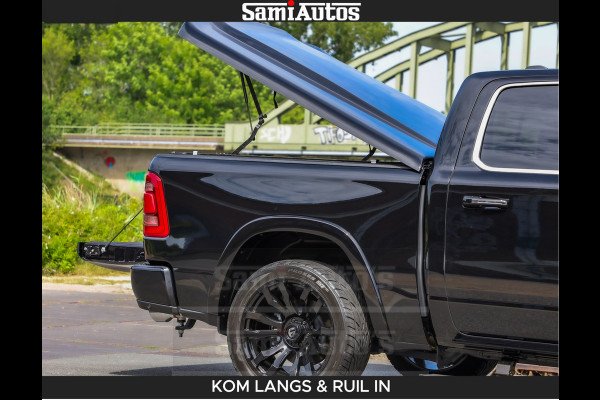 Dodge Ram LONGHORN BRUIN LEDER 5,7L V8 HEMI | VIRTUAL | HEAD UP | PANODAK | LUCHTVERING | BOM VOL | DC | 402 PK | CREW CAB | DUBBELE CABINE | 4X4 | 5 PERSOONS | GRIJSKENTEKEN | LIMITED