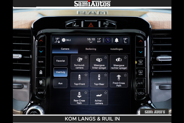 Dodge Ram LONGHORN BRUIN LEDER 5,7L V8 HEMI | VIRTUAL | HEAD UP | PANODAK | LUCHTVERING | BOM VOL | DC | 402 PK | CREW CAB | DUBBELE CABINE | 4X4 | 5 PERSOONS | GRIJSKENTEKEN | LIMITED