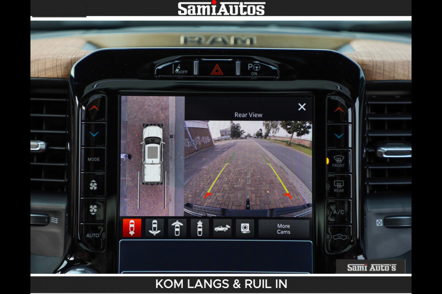 Dodge Ram LONGHORN BRUIN LEDER 5,7L V8 HEMI | VIRTUAL | HEAD UP | PANODAK | LUCHTVERING | BOM VOL | DC | 402 PK | CREW CAB | DUBBELE CABINE | 4X4 | 5 PERSOONS | GRIJSKENTEKEN | LIMITED