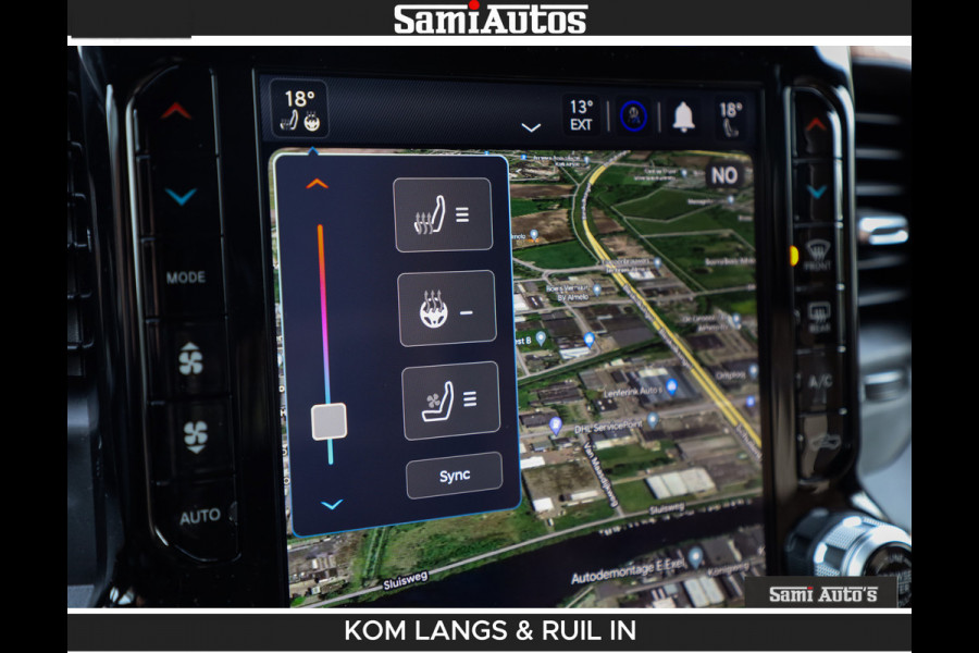 Dodge Ram LONGHORN BRUIN LEDER 5,7L V8 HEMI | VIRTUAL | HEAD UP | PANODAK | LUCHTVERING | BOM VOL | DC | 402 PK | CREW CAB | DUBBELE CABINE | 4X4 | 5 PERSOONS | GRIJSKENTEKEN | LIMITED