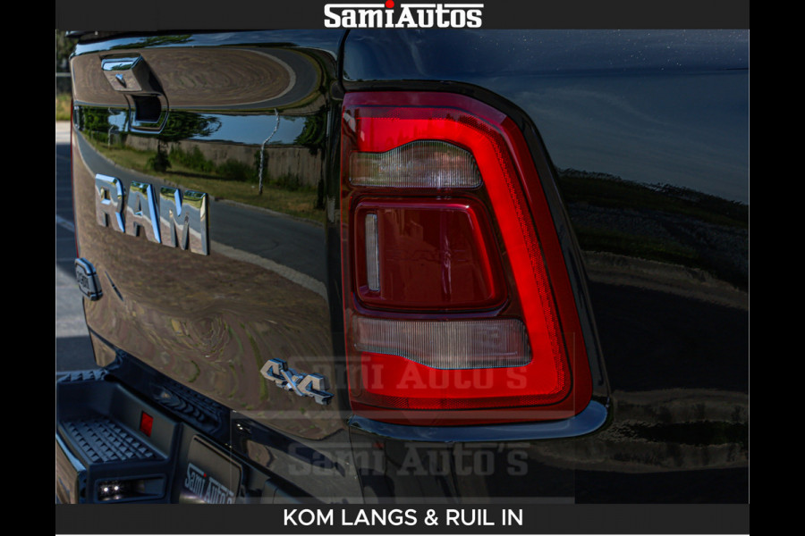 Dodge Ram LONGHORN BRUIN LEDER 5,7L V8 HEMI | VIRTUAL | HEAD UP | PANODAK | LUCHTVERING | BOM VOL | DC | 402 PK | CREW CAB | DUBBELE CABINE | 4X4 | 5 PERSOONS | GRIJSKENTEKEN | LIMITED
