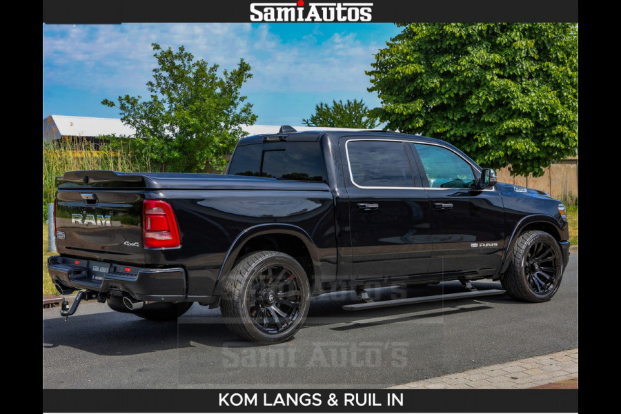 Dodge Ram LONGHORN BRUIN LEDER 5,7L V8 HEMI | VIRTUAL | HEAD UP | PANODAK | LUCHTVERING | BOM VOL | DC | 402 PK | CREW CAB | DUBBELE CABINE | 4X4 | 5 PERSOONS | GRIJSKENTEKEN | LIMITED