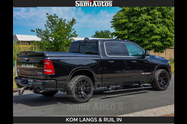 Dodge Ram LONGHORN BRUIN LEDER 5,7L V8 HEMI | VIRTUAL | HEAD UP | PANODAK | LUCHTVERING | BOM VOL | DC | 402 PK | CREW CAB | DUBBELE CABINE | 4X4 | 5 PERSOONS | GRIJSKENTEKEN | LIMITED