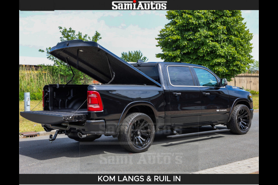 Dodge Ram LONGHORN BRUIN LEDER 5,7L V8 HEMI | VIRTUAL | HEAD UP | PANODAK | LUCHTVERING | BOM VOL | DC | 402 PK | CREW CAB | DUBBELE CABINE | 4X4 | 5 PERSOONS | GRIJSKENTEKEN | LIMITED