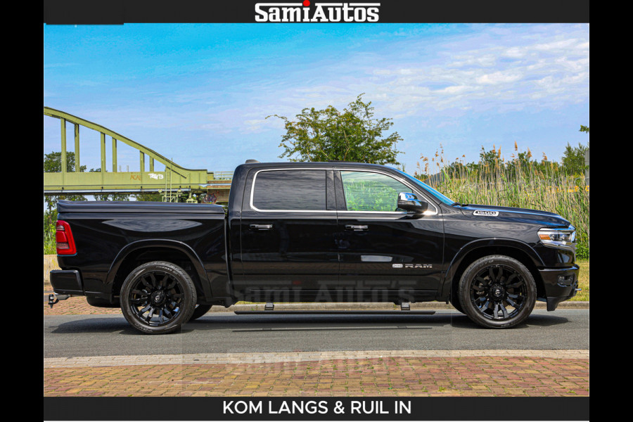 Dodge Ram LONGHORN BRUIN LEDER 5,7L V8 HEMI | VIRTUAL | HEAD UP | PANODAK | LUCHTVERING | BOM VOL | DC | 402 PK | CREW CAB | DUBBELE CABINE | 4X4 | 5 PERSOONS | GRIJSKENTEKEN | LIMITED