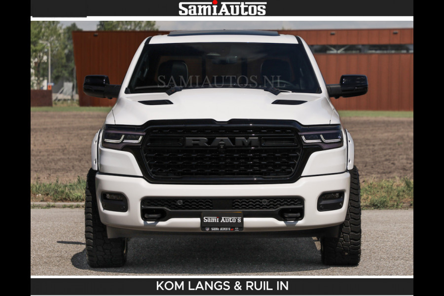 Dodge Ram Limited 540 PK De Meest Luxe en Volle Pick-Up in zijn Klasse | Massage + Full Option | Comfortabele Dubbele Cabine met Royale 5 Zitplaatsen | BPM vrij | Nu Leverbaar uit Voorraad | Voorraad Nr 2351 - 7478 | De specialist in Amerikaanse pick‑ups in Nederland en Europa.