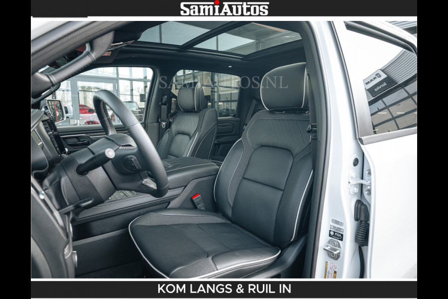 Dodge Ram Limited 540 PK De Meest Luxe en Volle Pick-Up in zijn Klasse | Massage + Full Option | Comfortabele Dubbele Cabine met Royale 5 Zitplaatsen | BPM vrij | Nu Leverbaar uit Voorraad | Voorraad Nr 2351 - 7478 | De specialist in Amerikaanse pick‑ups in Nederland en Europa.