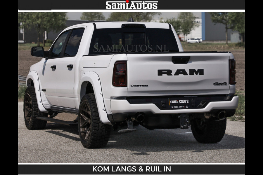 Dodge Ram Limited 540 PK De Meest Luxe en Volle Pick-Up in zijn Klasse | Massage + Full Option | Comfortabele Dubbele Cabine met Royale 5 Zitplaatsen | BPM vrij | Nu Leverbaar uit Voorraad | Voorraad Nr 2351 - 7478 | De specialist in Amerikaanse pick‑ups in Nederland en Europa.