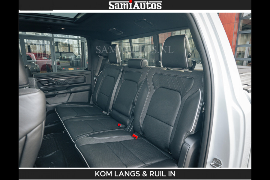 Dodge Ram Limited 540 PK De Meest Luxe en Volle Pick-Up in zijn Klasse | Massage + Full Option | Comfortabele Dubbele Cabine met Royale 5 Zitplaatsen | BPM vrij | Nu Leverbaar uit Voorraad | Voorraad Nr 2351 - 7478 | De specialist in Amerikaanse pick‑ups in Nederland en Europa.