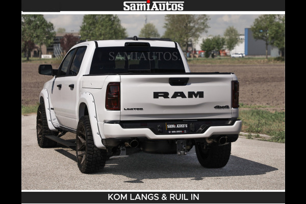 Dodge Ram Limited 540 PK De Meest Luxe en Volle Pick-Up in zijn Klasse | Massage + Full Option | Comfortabele Dubbele Cabine met Royale 5 Zitplaatsen | BPM vrij | Nu Leverbaar uit Voorraad | Voorraad Nr 2351 - 7478 | De specialist in Amerikaanse pick‑ups in Nederland en Europa.
