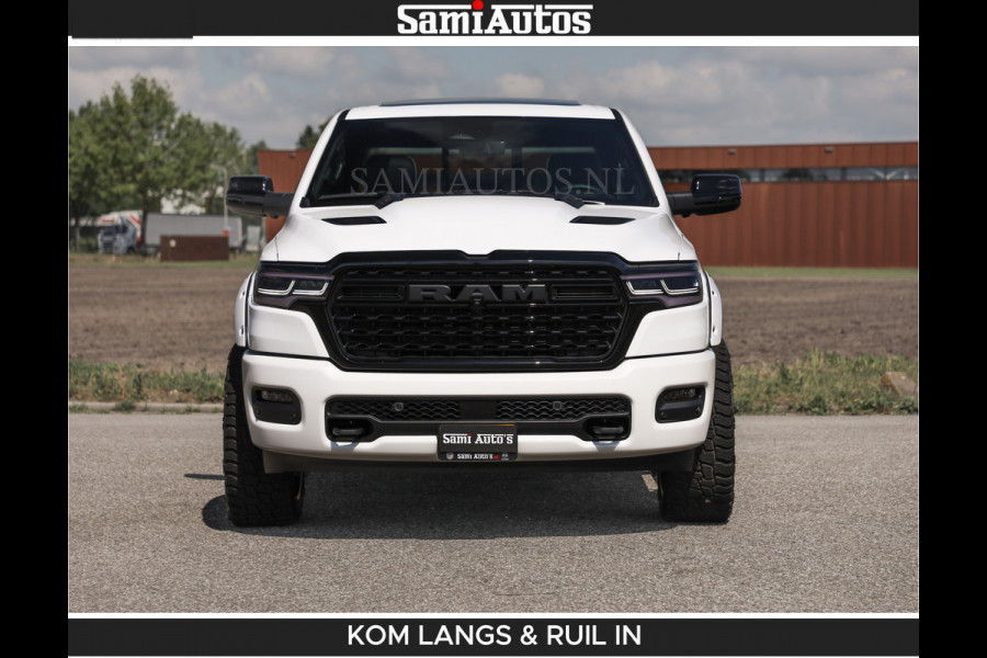 Dodge Ram Limited 540 PK De Meest Luxe en Volle Pick-Up in zijn Klasse | Massage + Full Option | Comfortabele Dubbele Cabine met Royale 5 Zitplaatsen | BPM vrij | Nu Leverbaar uit Voorraad | Voorraad Nr 2351 - 7478 | De specialist in Amerikaanse pick‑ups in Nederland en Europa.