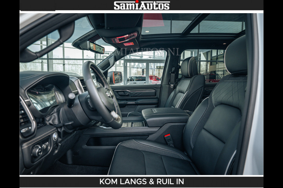Dodge Ram Limited 540 PK De Meest Luxe en Volle Pick-Up in zijn Klasse | Massage + Full Option | Comfortabele Dubbele Cabine met Royale 5 Zitplaatsen | BPM vrij | Nu Leverbaar uit Voorraad | Voorraad Nr 2351 - 7478 | De specialist in Amerikaanse pick‑ups in Nederland en Europa.