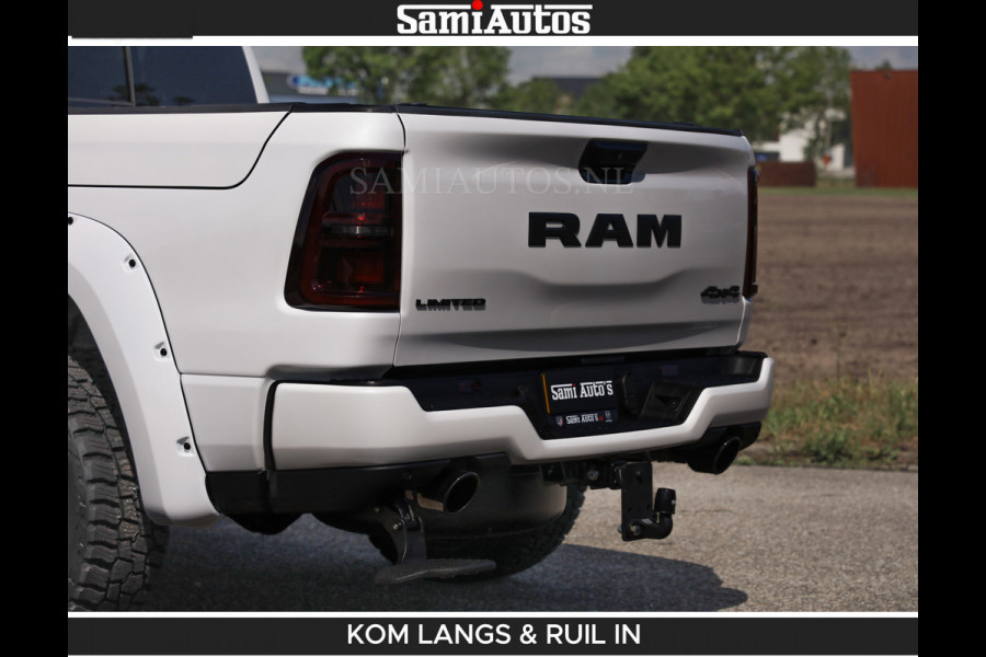 Dodge Ram Limited 540 PK De Meest Luxe en Volle Pick-Up in zijn Klasse | Massage + Full Option | Comfortabele Dubbele Cabine met Royale 5 Zitplaatsen | BPM vrij | Nu Leverbaar uit Voorraad | Voorraad Nr 2351 - 7478 | De specialist in Amerikaanse pick‑ups in Nederland en Europa.