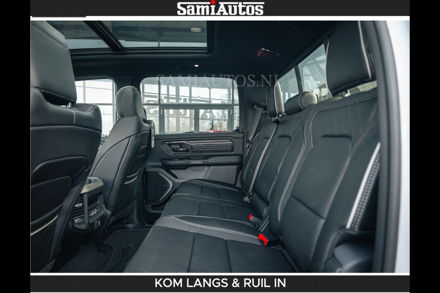 Dodge Ram Limited 540 PK De Meest Luxe en Volle Pick-Up in zijn Klasse | Massage + Full Option | Comfortabele Dubbele Cabine met Royale 5 Zitplaatsen | BPM vrij | Nu Leverbaar uit Voorraad | Voorraad Nr 2351 - 7478 | De specialist in Amerikaanse pick‑ups in Nederland en Europa.