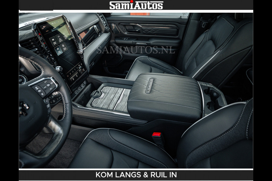 Dodge Ram Limited 540 PK De Meest Luxe en Volle Pick-Up in zijn Klasse | Massage + Full Option | Comfortabele Dubbele Cabine met Royale 5 Zitplaatsen | BPM vrij | Nu Leverbaar uit Voorraad | Voorraad Nr 2351 - 7478 | De specialist in Amerikaanse pick‑ups in Nederland en Europa.