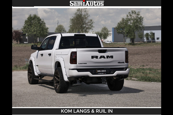 Dodge Ram Limited 540 PK De Meest Luxe en Volle Pick-Up in zijn Klasse | Massage + Full Option | Comfortabele Dubbele Cabine met Royale 5 Zitplaatsen | BPM vrij | Nu Leverbaar uit Voorraad | Voorraad Nr 2351 - 7478 | De specialist in Amerikaanse pick‑ups in Nederland en Europa.