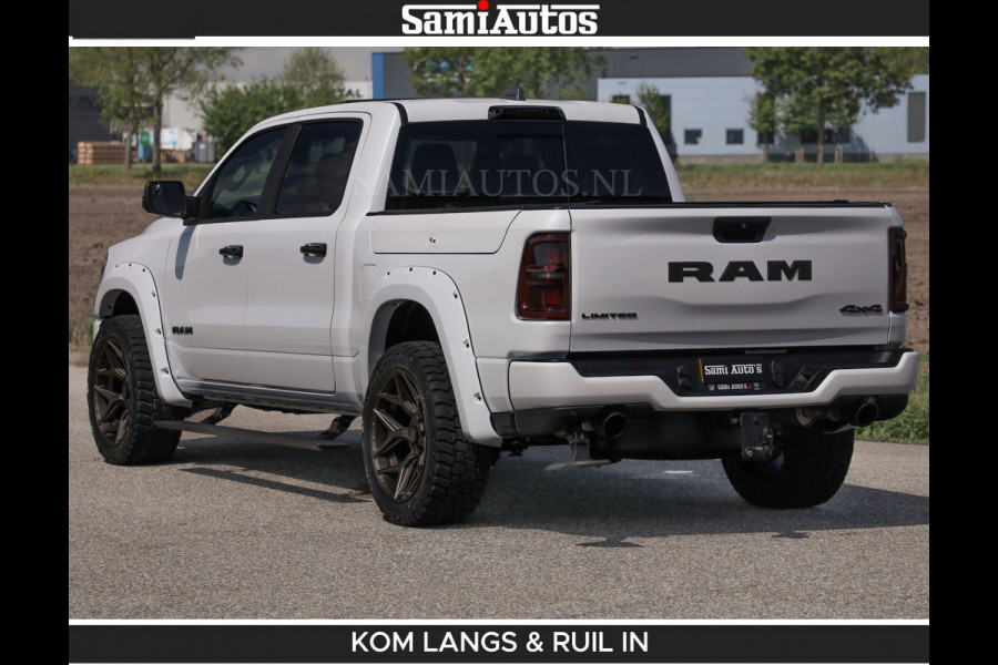 Dodge Ram Limited 540 PK De Meest Luxe en Volle Pick-Up in zijn Klasse | Massage + Full Option | Comfortabele Dubbele Cabine met Royale 5 Zitplaatsen | BPM vrij | Nu Leverbaar uit Voorraad | Voorraad Nr 2351 - 7478 | De specialist in Amerikaanse pick‑ups in Nederland en Europa.