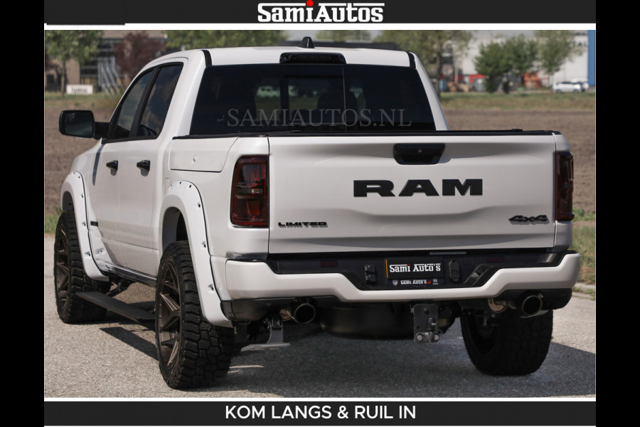 Dodge Ram Limited 540 PK De Meest Luxe en Volle Pick-Up in zijn Klasse | Massage + Full Option | Comfortabele Dubbele Cabine met Royale 5 Zitplaatsen | BPM vrij | Nu Leverbaar uit Voorraad | Voorraad Nr 2351 - 7478 | De specialist in Amerikaanse pick‑ups in Nederland en Europa.