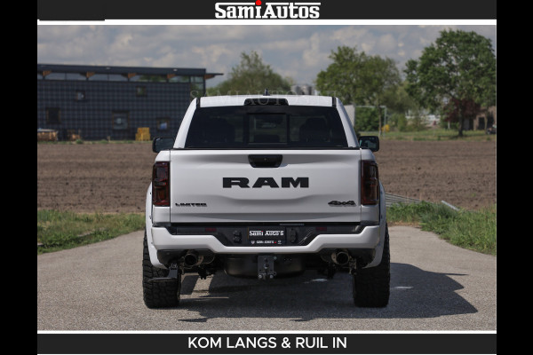 Dodge Ram Limited 540 PK De Meest Luxe en Volle Pick-Up in zijn Klasse | Massage + Full Option | Comfortabele Dubbele Cabine met Royale 5 Zitplaatsen | BPM vrij | Nu Leverbaar uit Voorraad | Voorraad Nr 2351 - 7478 | De specialist in Amerikaanse pick‑ups in Nederland en Europa.