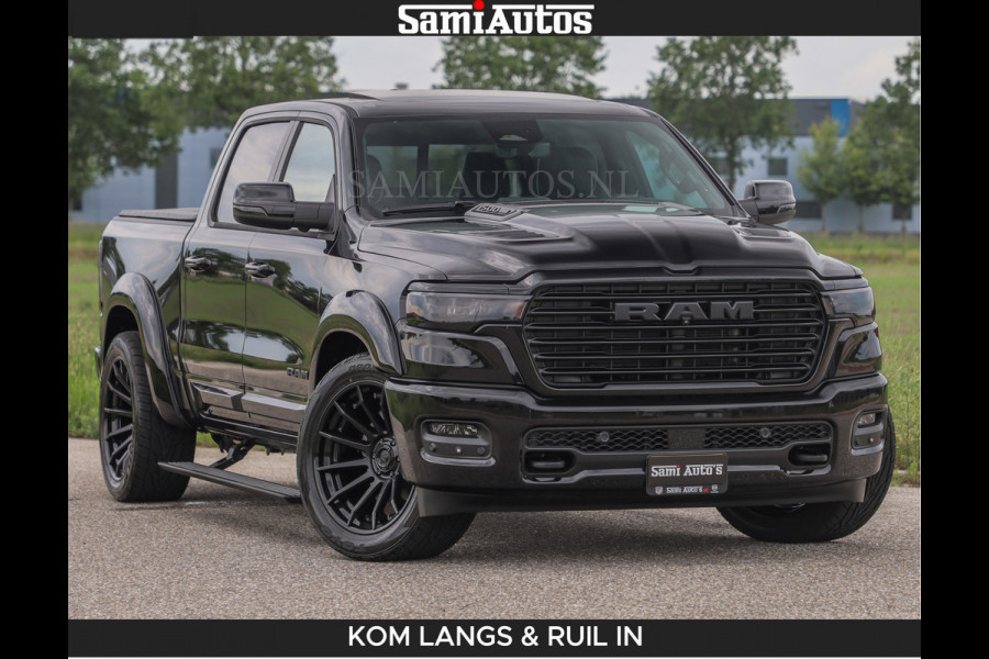 Dodge Ram BOM VOL | Night Premium | Full Option | De Meest Luxe Pick-Up in zijn Klasse | Comfortabele Dubbele Cabine met Royale 5 Zitplaatsen | BPM vrij | Nu Leverbaar uit Voorraad | Voorraad Nr 2287 - 3384 | De specialist in Amerikaanse pick‑ups in Nederland en Europa.