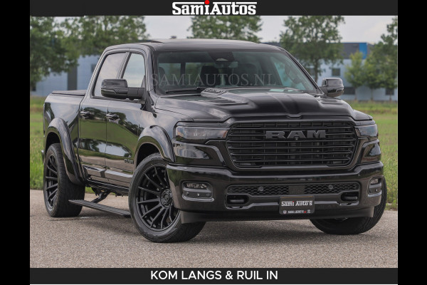 Dodge Ram BOM VOL | Night Premium | Full Option | De Meest Luxe Pick-Up in zijn Klasse | Comfortabele Dubbele Cabine met Royale 5 Zitplaatsen | BPM vrij | Nu Leverbaar uit Voorraad | Voorraad Nr 2287 - 3384 | De specialist in Amerikaanse pick‑ups in Nederland en Europa.