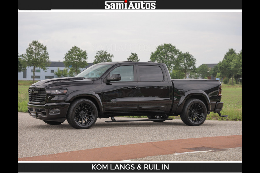 Dodge Ram BOM VOL | Night Premium | Full Option | De Meest Luxe Pick-Up in zijn Klasse | Comfortabele Dubbele Cabine met Royale 5 Zitplaatsen | BPM vrij | Nu Leverbaar uit Voorraad | Voorraad Nr 2287 - 3384 | De specialist in Amerikaanse pick‑ups in Nederland en Europa.