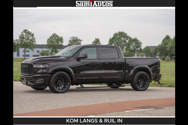 Dodge Ram BOM VOL | Night Premium | Full Option | De Meest Luxe Pick-Up in zijn Klasse | Comfortabele Dubbele Cabine met Royale 5 Zitplaatsen | BPM vrij | Nu Leverbaar uit Voorraad | Voorraad Nr 2287 - 3384 | De specialist in Amerikaanse pick‑ups in Nederland en Europa.