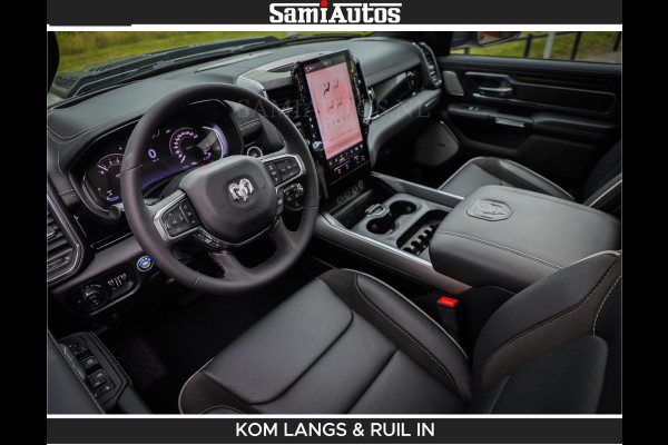 Dodge Ram BOM VOL | Night Premium | Full Option | De Meest Luxe Pick-Up in zijn Klasse | Comfortabele Dubbele Cabine met Royale 5 Zitplaatsen | BPM vrij | Nu Leverbaar uit Voorraad | Voorraad Nr 2287 - 3384 | De specialist in Amerikaanse pick‑ups in Nederland en Europa.
