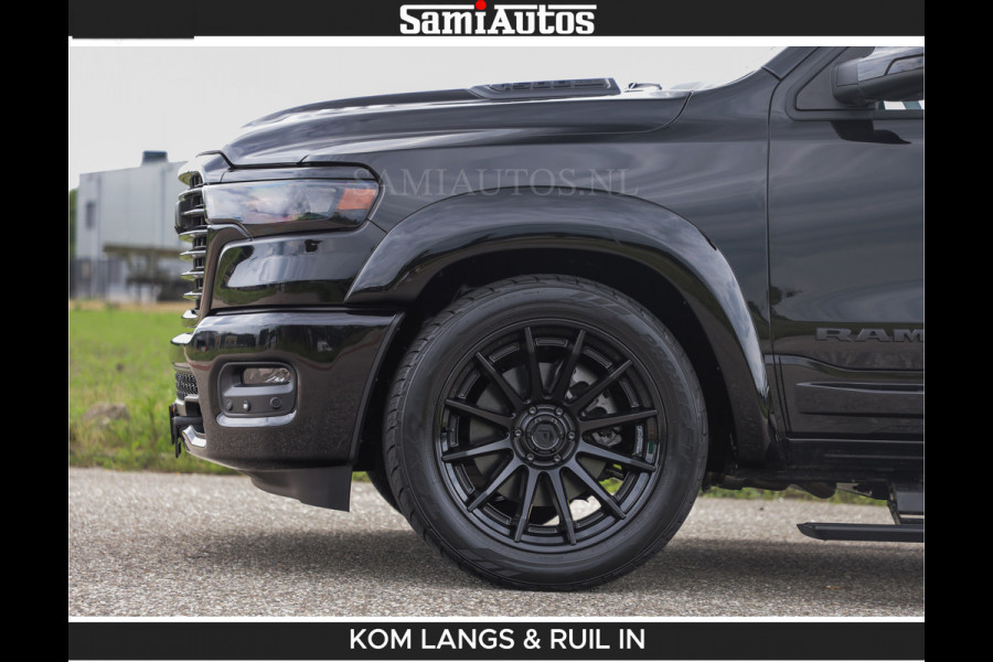 Dodge Ram BOM VOL | Night Premium | Full Option | De Meest Luxe Pick-Up in zijn Klasse | Comfortabele Dubbele Cabine met Royale 5 Zitplaatsen | BPM vrij | Nu Leverbaar uit Voorraad | Voorraad Nr 2287 - 3384 | De specialist in Amerikaanse pick‑ups in Nederland en Europa.