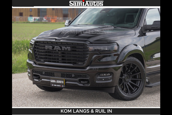 Dodge Ram BOM VOL | Night Premium | Full Option | De Meest Luxe Pick-Up in zijn Klasse | Comfortabele Dubbele Cabine met Royale 5 Zitplaatsen | BPM vrij | Nu Leverbaar uit Voorraad | Voorraad Nr 2287 - 3384 | De specialist in Amerikaanse pick‑ups in Nederland en Europa.