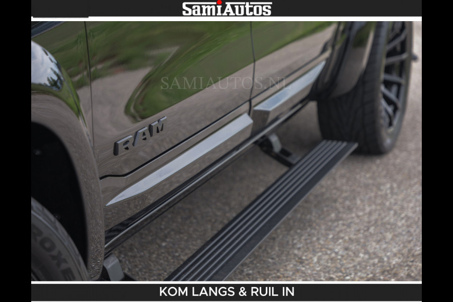 Dodge Ram BOM VOL | Night Premium | Full Option | De Meest Luxe Pick-Up in zijn Klasse | Comfortabele Dubbele Cabine met Royale 5 Zitplaatsen | BPM vrij | Nu Leverbaar uit Voorraad | Voorraad Nr 2287 - 3384 | De specialist in Amerikaanse pick‑ups in Nederland en Europa.
