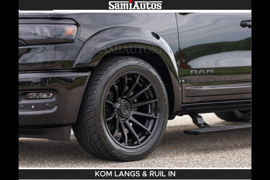 Dodge Ram BOM VOL | Night Premium | Full Option | De Meest Luxe Pick-Up in zijn Klasse | Comfortabele Dubbele Cabine met Royale 5 Zitplaatsen | BPM vrij | Nu Leverbaar uit Voorraad | Voorraad Nr 2287 - 3384 | De specialist in Amerikaanse pick‑ups in Nederland en Europa.