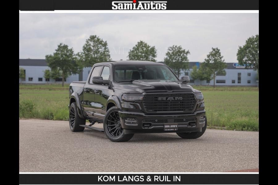 Dodge Ram BOM VOL | Night Premium | Full Option | De Meest Luxe Pick-Up in zijn Klasse | Comfortabele Dubbele Cabine met Royale 5 Zitplaatsen | BPM vrij | Nu Leverbaar uit Voorraad | Voorraad Nr 2287 - 3384 | De specialist in Amerikaanse pick‑ups in Nederland en Europa.