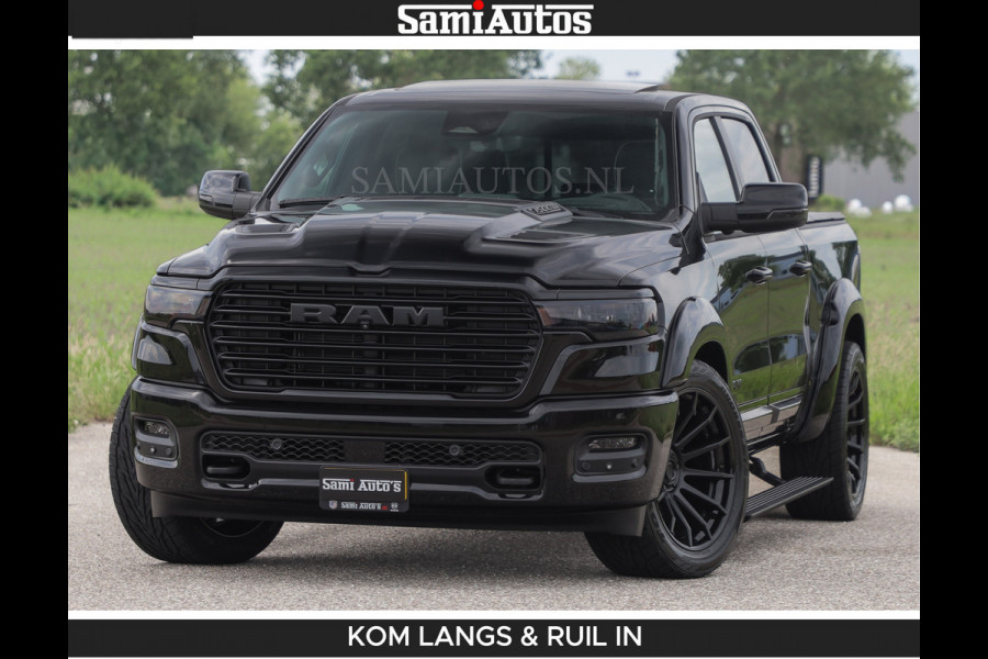 Dodge Ram BOM VOL | Night Premium | Full Option | De Meest Luxe Pick-Up in zijn Klasse | Comfortabele Dubbele Cabine met Royale 5 Zitplaatsen | BPM vrij | Nu Leverbaar uit Voorraad | Voorraad Nr 2287 - 3384 | De specialist in Amerikaanse pick‑ups in Nederland en Europa.