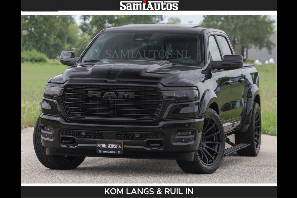 Dodge Ram BOM VOL | Night Premium | Full Option | De Meest Luxe Pick-Up in zijn Klasse | Comfortabele Dubbele Cabine met Royale 5 Zitplaatsen | BPM vrij | Nu Leverbaar uit Voorraad | Voorraad Nr 2287 - 3384 | De specialist in Amerikaanse pick‑ups in Nederland en Europa.