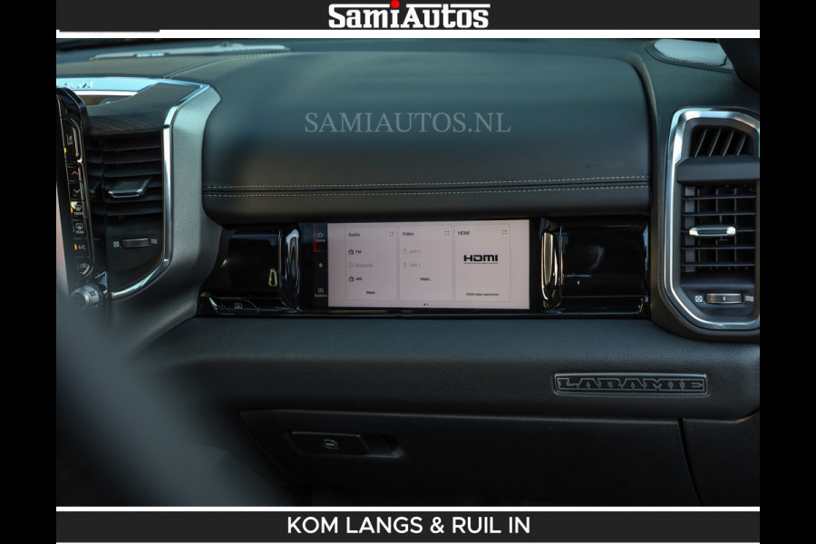 Dodge Ram BOM VOL | Night Premium | Full Option | De Meest Luxe Pick-Up in zijn Klasse | Comfortabele Dubbele Cabine met Royale 5 Zitplaatsen | BPM vrij | Nu Leverbaar uit Voorraad | Voorraad Nr 2287 - 3384 | De specialist in Amerikaanse pick‑ups in Nederland en Europa.