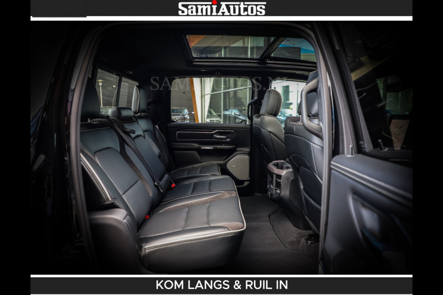 Dodge Ram BOM VOL | Night Premium | Full Option | De Meest Luxe Pick-Up in zijn Klasse | Comfortabele Dubbele Cabine met Royale 5 Zitplaatsen | BPM vrij | Nu Leverbaar uit Voorraad | Voorraad Nr 2287 - 3384 | De specialist in Amerikaanse pick‑ups in Nederland en Europa.