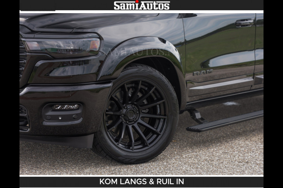 Dodge Ram BOM VOL | Night Premium | Full Option | De Meest Luxe Pick-Up in zijn Klasse | Comfortabele Dubbele Cabine met Royale 5 Zitplaatsen | BPM vrij | Nu Leverbaar uit Voorraad | Voorraad Nr 2287 - 3384 | De specialist in Amerikaanse pick‑ups in Nederland en Europa.