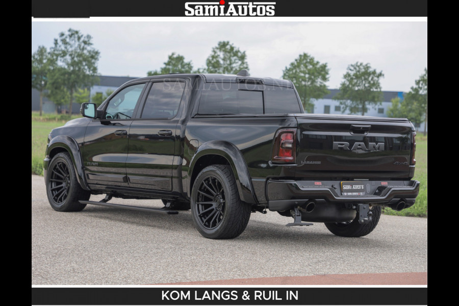 Dodge Ram BOM VOL | Night Premium | Full Option | De Meest Luxe Pick-Up in zijn Klasse | Comfortabele Dubbele Cabine met Royale 5 Zitplaatsen | BPM vrij | Nu Leverbaar uit Voorraad | Voorraad Nr 2287 - 3384 | De specialist in Amerikaanse pick‑ups in Nederland en Europa.